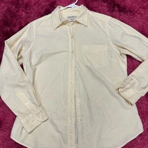 eddie bauer yellow button up